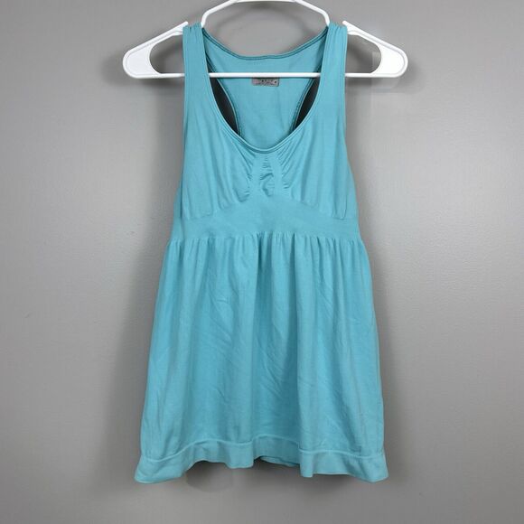Athleta Tank Top Womens Medium Blue Racerback Empire Waist Workout Athleisure - Picture 1 of 9